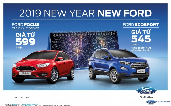 Ford Ecosport giá chỉ từ 545tr tặng 1 năm bảo hiểm vật chất